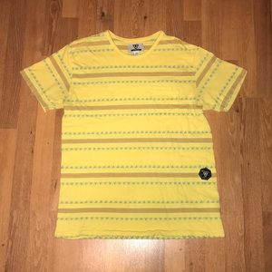 VISSLA yellow patterned pocket tee
